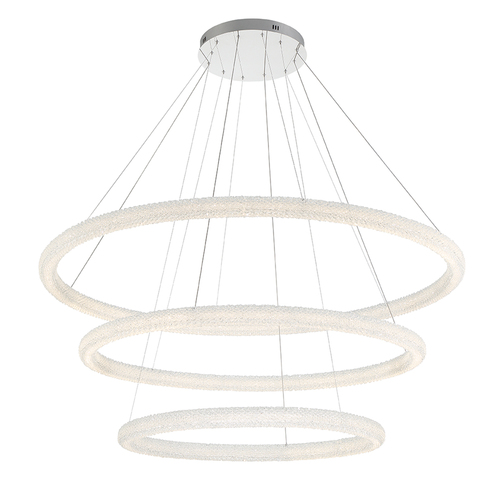 Sassi 3-Tier 60-Inch LED Chandelier in Chrome by Eurofase Lighting