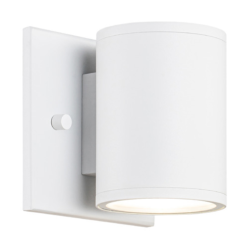 Tubular Matte White LED Outdoor Wall Light by Matteo Lighting