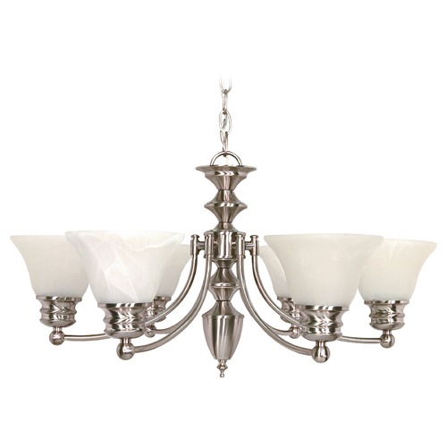 Chandelier in Brushed Nickel by Nuvo Lighting