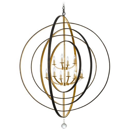 Crystorama Lighting Crystorama Lighting Luna English Bronze / Antique Gold Pendant Light 590-EB-GA