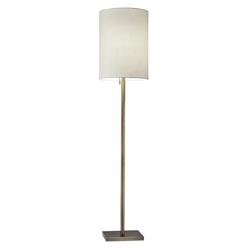 Adesso Home Lighting Adesso Home Liam Anitque Brass Floor Lamp with Cylindrical Shade 1547-21