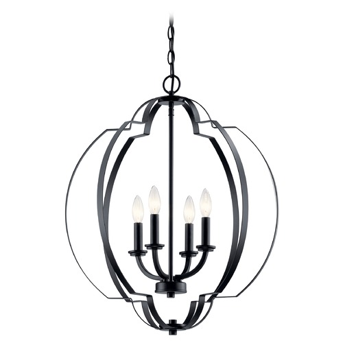 Kichler Lighting Voleta 4-Light Black Pendant by Kichler Lighting 42138BK