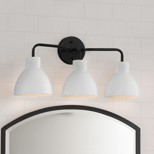 Sloan Matte Black Bathroom Light by Nuvo Lighting