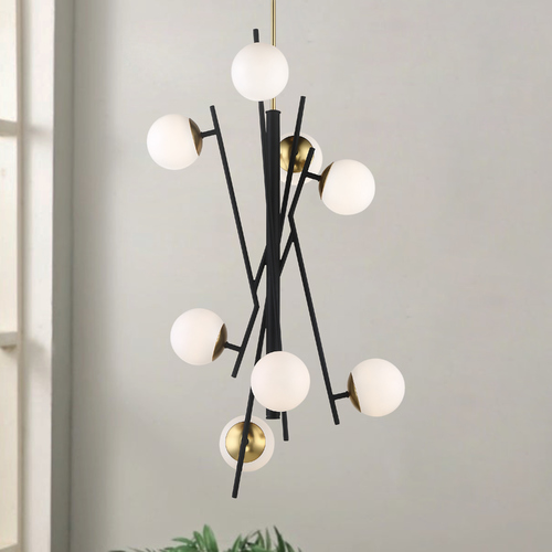 Alluria LED 8-Light Chandelier in Weathered Black & Autumn Gold by George Kovacs