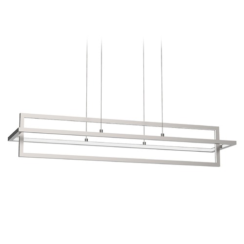 Mondrian 35.5-Inch LED Linear Pendant in Brushed Nickel by Kuzco Lighting