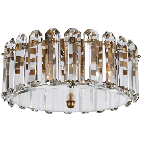 Aerin Bonnington Medium Flush Mount in Antique Brass by Visual Comfort Signature