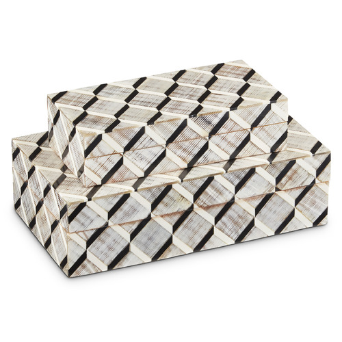 Currey and Company Derian Black & White & Natural Box