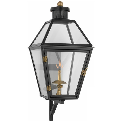 Visual Comfort Signature Collection Chapman & Myers Stratford Gas Lantern in Matte Black by VC Signature CHO2455BLKCG