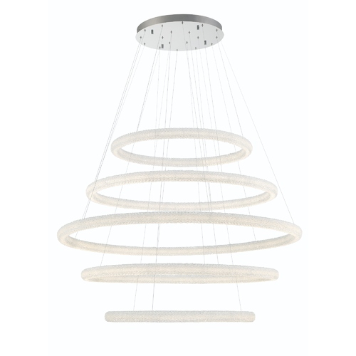 Sassi 5-Tier 60-Inch LED Chandelier in Chrome by Eurofase Lighting