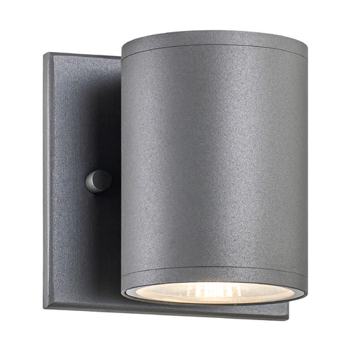 Tubular Grey LED Outdoor Wall Light by Matteo Lighting
