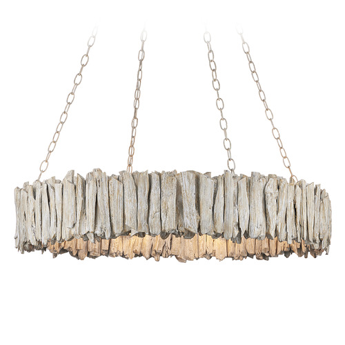 Currey and Company Driftwood Whitewash Chandelier