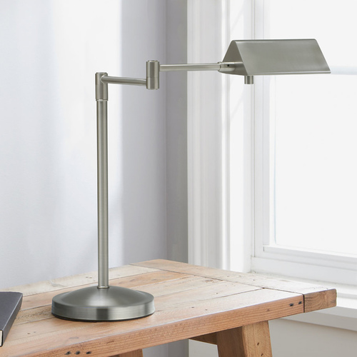 Pinnacle Pharmacy Lamp in Satin Nickel by House of Troy Lighting