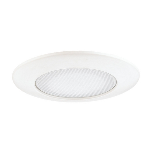 6-Inch Flat Glass Shower Trim in White by Generation Lighting