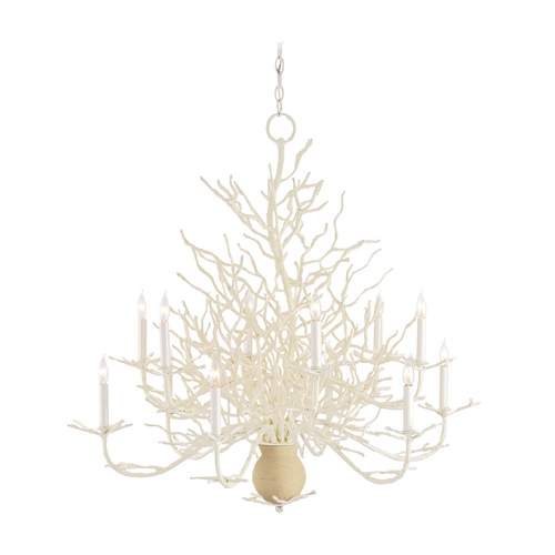 Seaward 39-Inch Chandelier in White by Currey & Company