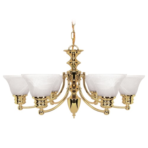 Nuvo Lighting Chandelier in Polished Brass by Nuvo Lighting 60/357
