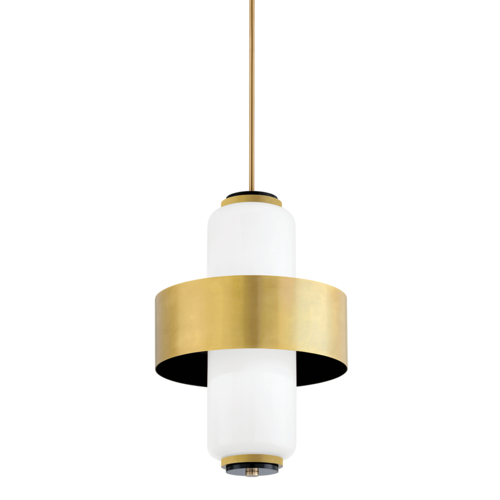 Corbett Lighting Melrose 19-Inch Pendant in Vintage Brass & Black by Corbett Lighting 275-44-VB/SBK