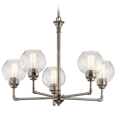 Kichler Lighting Seeded Glass Chandelier in Pewter by Kichler Lighting 43993AP