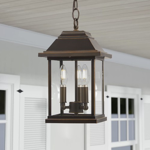 Mariner's Pointe Oil Rubbed Bronze with Gold Highlights Outdoor Hanging Light by Minka Lavery