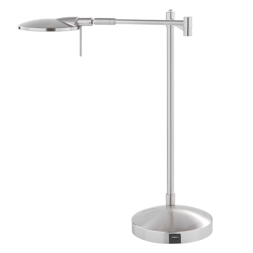 Arnsberg Dessau Turbo Satin Nickel LED Swing Arm Lamp