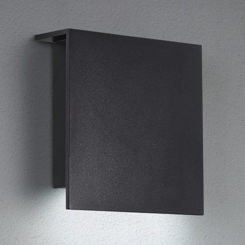 Modern Forms by WAC Lighting Square 10-Inch LED Outdoor Wall Light in Black by Modern Forms WS-W38610-BK