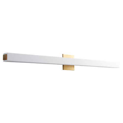 Adelphi 46-Inch LED Vanity Light in Aged Brass by Oxygen Lighting
