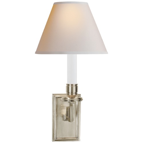 Visual Comfort Signature Collection Alexa Hampton Dean Library Sconce in Brushed Nickel by Visual Comfort Signature AH2001BNNP