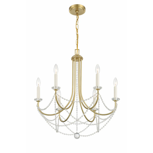 Crystorama Lighting Delilah 24-Inch Chandelier in Aged Brass by Crystorama Lighting DEL-90806-AG