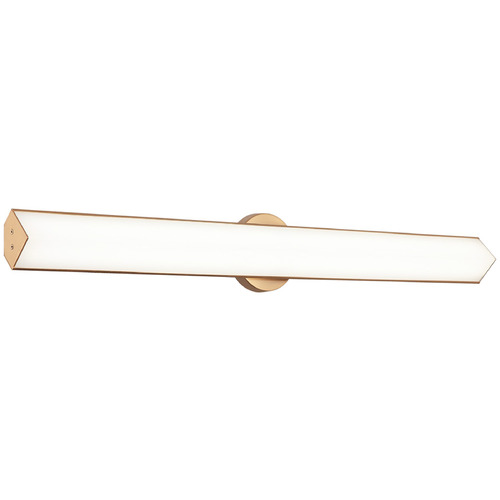 Matteo Lighting Jade Aged Gold Brass LED Vertical Bathroom Light