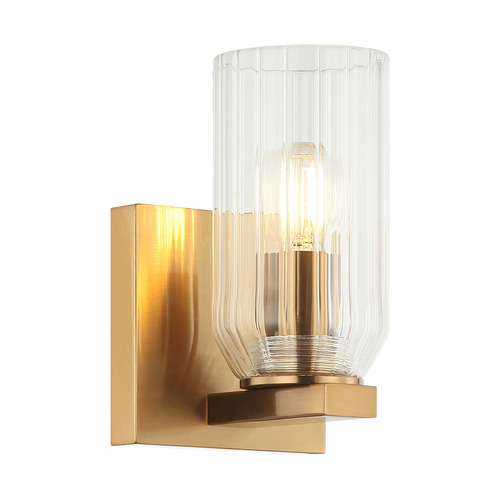 Matteo Lighting Westlock Aged Gold Brass Sconce by Matteo Lighting W34001AG