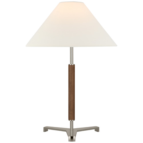 Alda Polished Nickel Walnut Buffet Lamp
