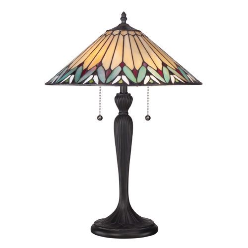 Pearson Table Lamp with Multi-Color Glass by Quoizel Lighting