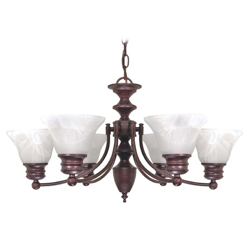 Chandelier in Old Bronze by Nuvo Lighting