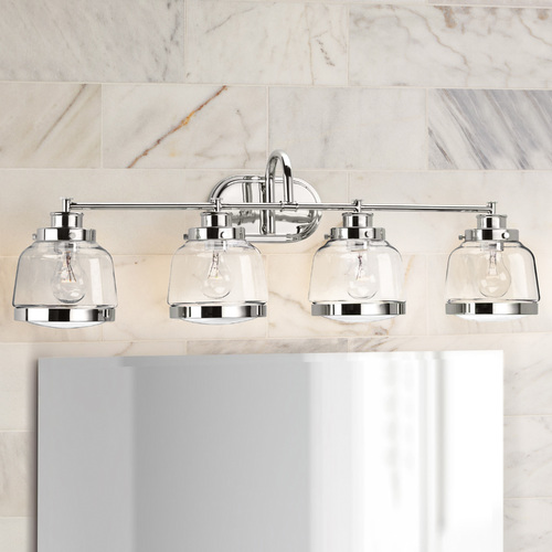 Progress Lighting Judson Polished Nickel 4-Light Bathroom Light by Progress Lighting P300083-104