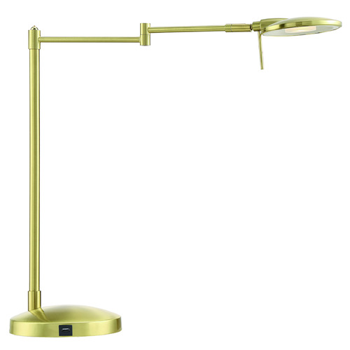 Arnsberg Dessau Turbo Satin Brass LED Swing Arm Lamp