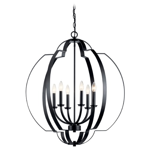 Kichler Lighting Voleta 6-Light Black Pendant by Kichler Lighting 42139BK