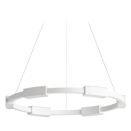 Dieter 24-Inch LED Pendant in White by Oxygen Lighting