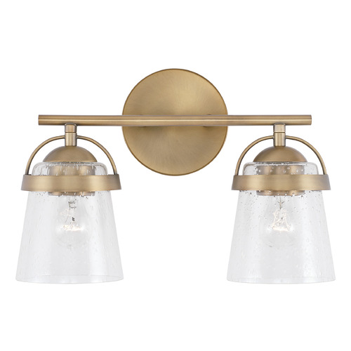 Madison 14-Inch Vanity Light in Aged Brass by HomePlace Lighting
