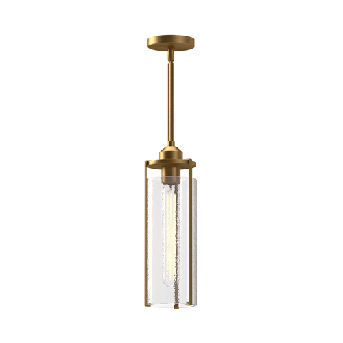 Alora Lighting Belmont Aged Gold Mini-Pendant Light with Cylindrical Shade