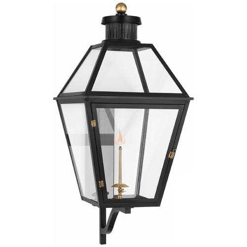 Visual Comfort Signature Collection Chapman & Myers Stratford Gas Lantern in Matte Black by VC Signature CHO2457BLKCG