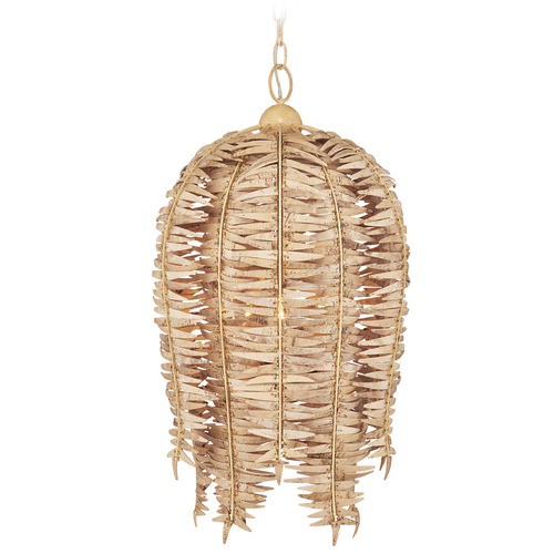 Currey and Company Tiptur Natural & Coco Cream Pendant Light
