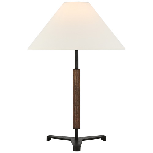 Alda Weathered Iron Dark Walnut Buffet Lamp