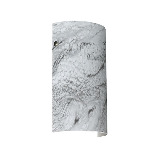 Besa Lighting Modern Sconce Wall Light Marble Grigio Glass Satin Nickel by Besa Lighting 7042MG-SN