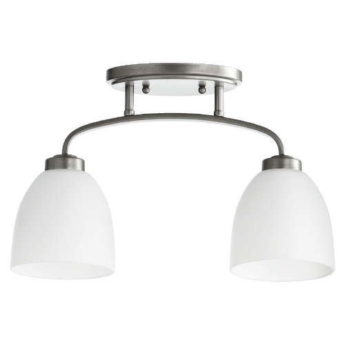 Quorum Lighting Reyes Classic Nickel Semi-Flush Mount by Quorum Lighting 3260-2-64