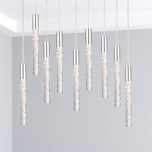 Magic 9-Light LED Chandelier in Polished Nickel by Modern Forms