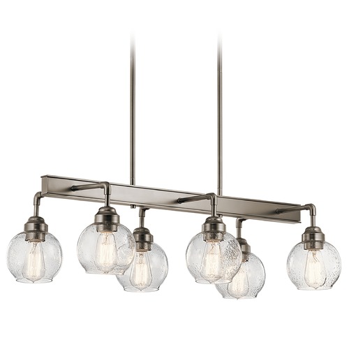 Kichler Lighting Niles 32.25-Inch 6-Light Linear Downlight Chandelier in Antique Pewter 43994AP