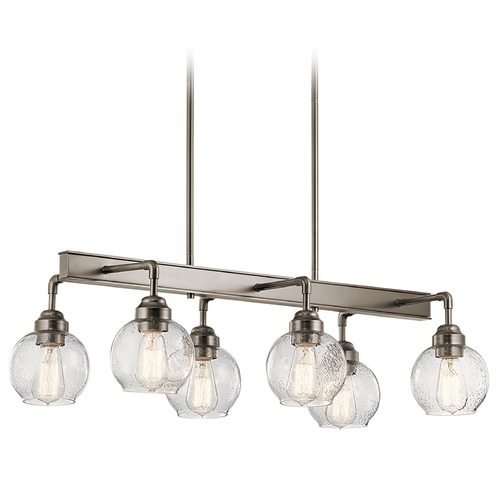 Kichler Lighting Niles 32.25-Inch 6-Light Linear Chandelier in Antique Pewter by Kichler Lighting 43994AP