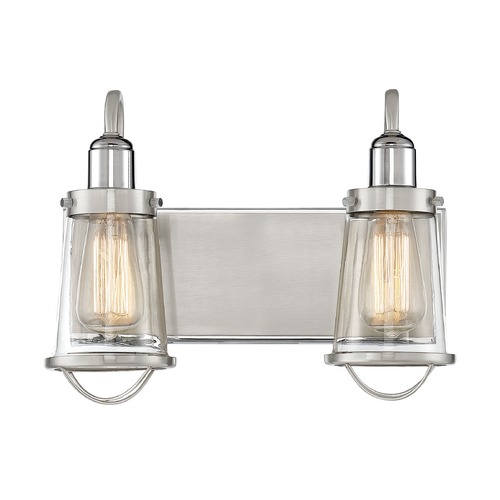 Savoy House Lansing 13.50-Inch Bath Light in Satin Nickel & Polished Nickel by Savoy House 8-1780-2-111