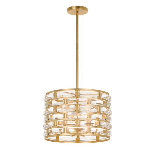 Crystorama Lighting Meridian 15-Inch Crystal Pendant in Gold by Crystorama Lighting MER-4865-GA