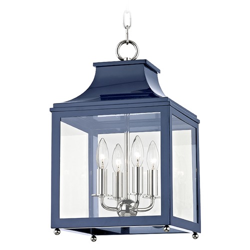 Leigh Polished Nickel & Navy Pendant by Mitzi by Hudson Valley