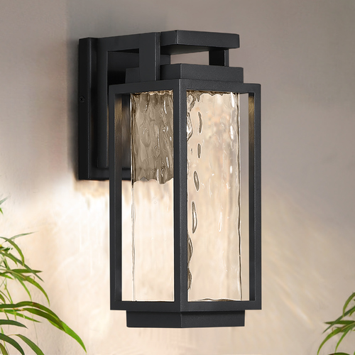 Modern Forms by WAC Lighting Two If By Sea 18-Inch LED Outdoor Wall Light in Black 3000K by Modern Forms WS-W41918-BK